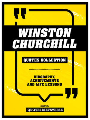 cover image of Winston Churchill--Quotes Collection